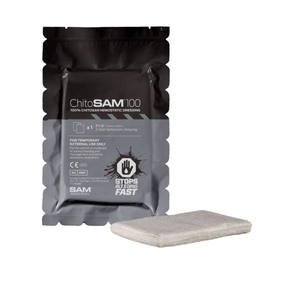 ХЕМОСТАТИЧНА МАРЛЯ SAM® CHITOSAM™ 100 Z-FOLD 7.6 СМ X 1.22 М