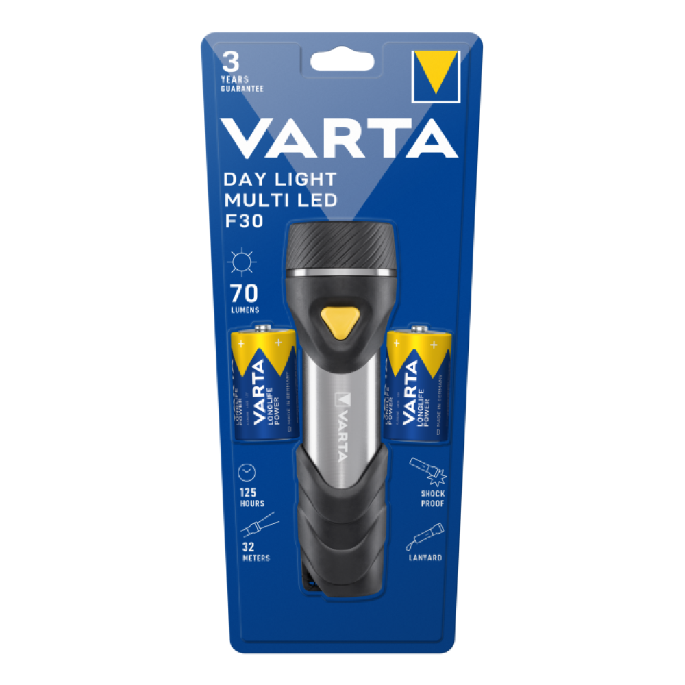 Фенер VARTA Day Light Multi LED F30 (17612), 14 LED, 2×D