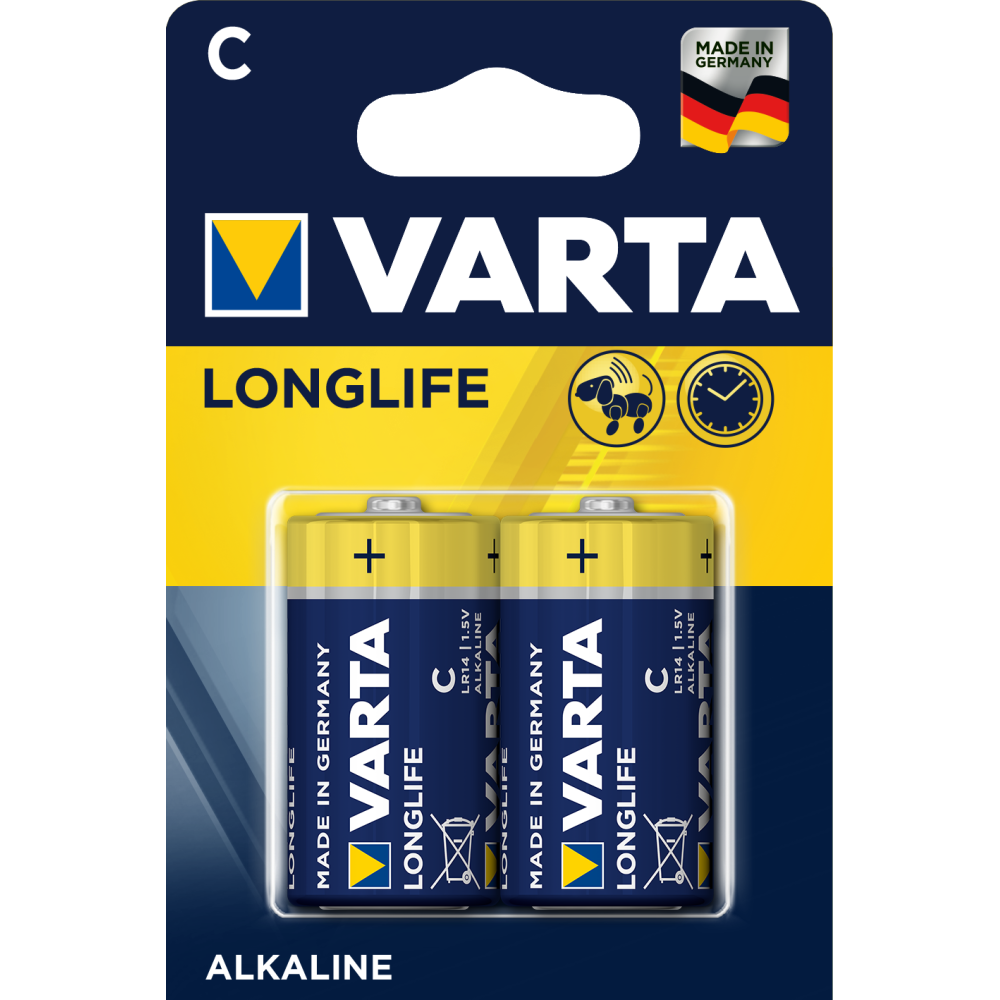 VARTA LONGLIFE  EXTRA АЛК.  R14 C  2 БР.  
