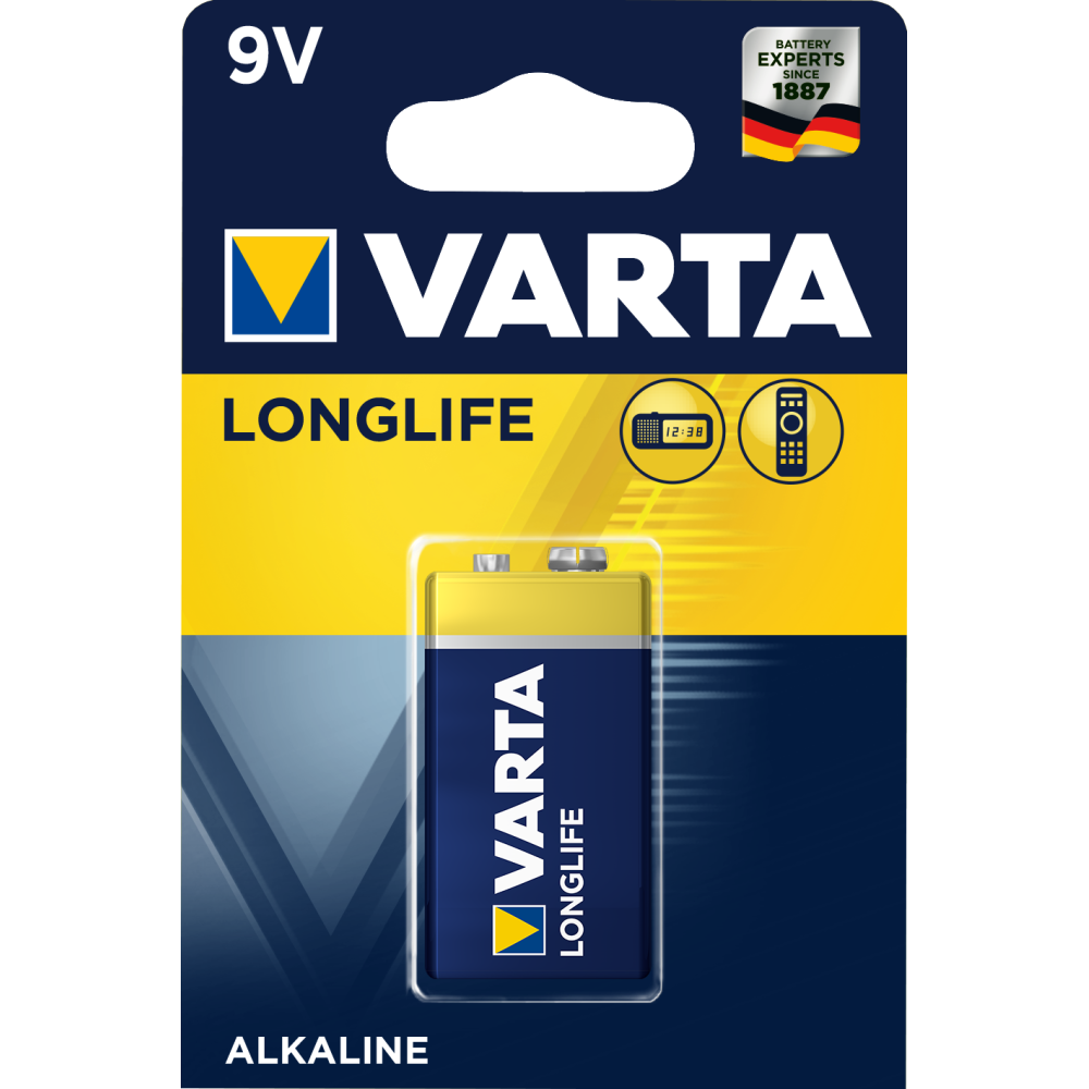 VARTA LONGLIFE  EXTRA АЛК.  LR 22 9V  - 1БР