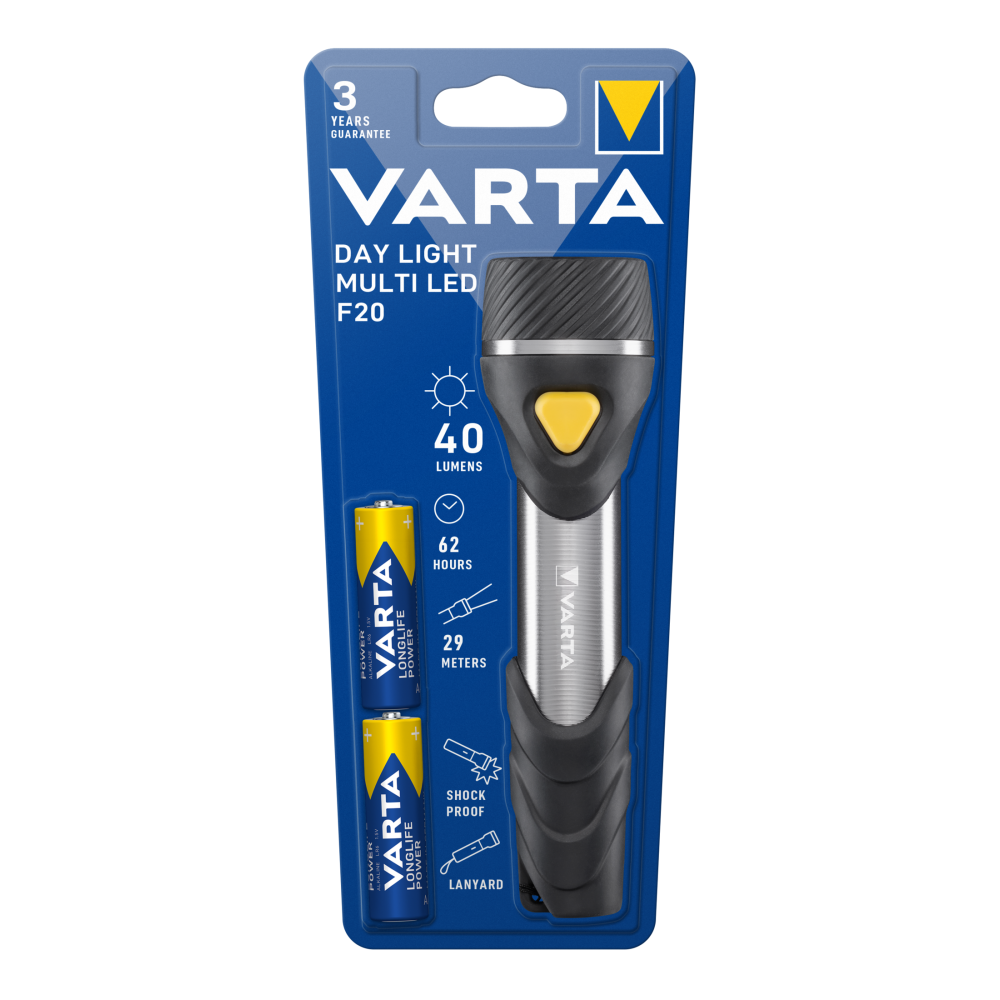 Фенер VARTA Day Light Multi LED F20 (16632), 9 LED, 2×AA
