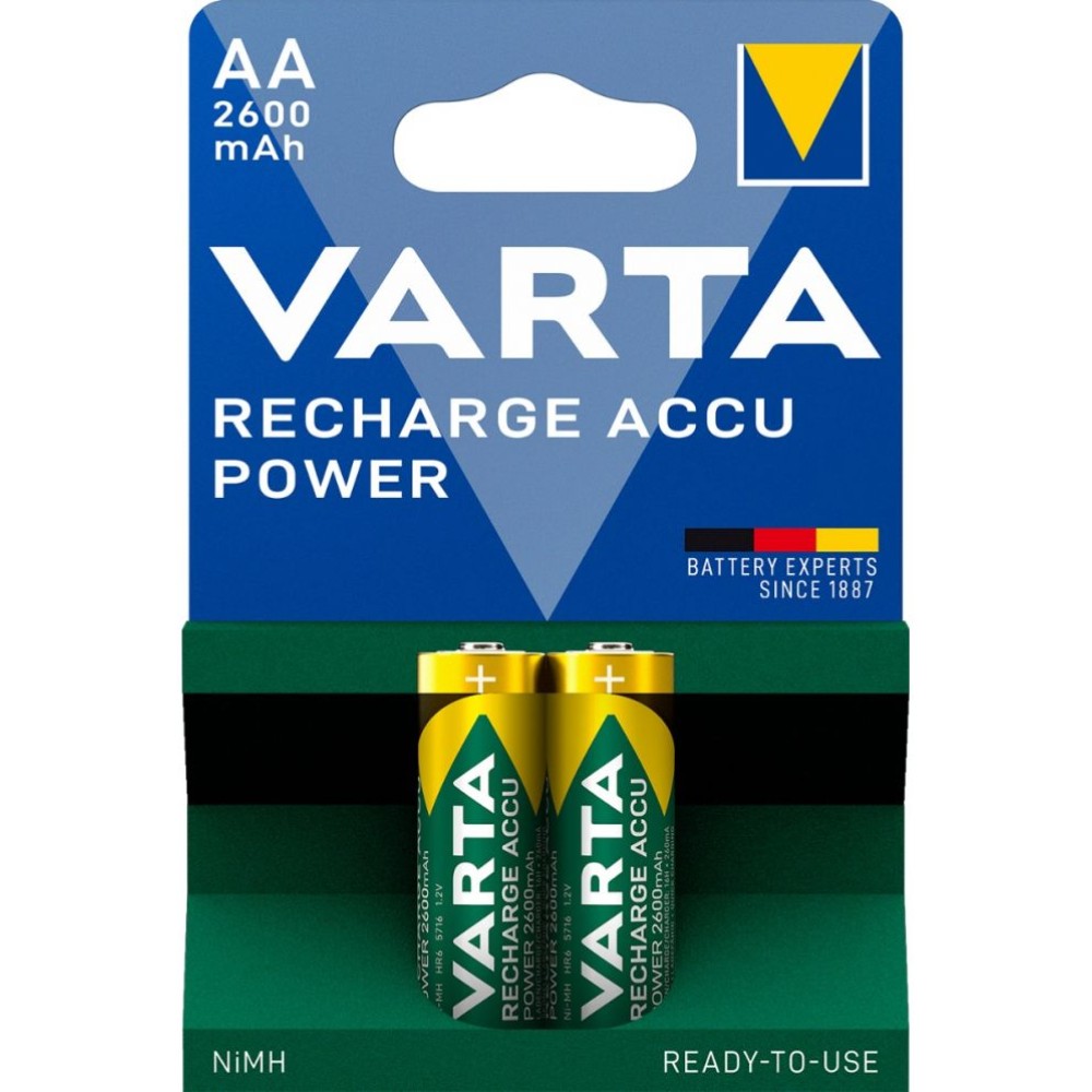 АКУМУЛАТОРНА БАТЕРИЯ VARTA RECHARGE ACCU POWER AA 2600 MAH — 2 БРОЯ