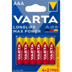 БАТЕРИЯ VARTA LONGLIFE MAX POWER ААА (LR03) — 4+2 БРОЯ